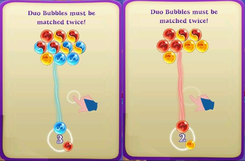 bubble witch saga 3 levels with duo bubbles