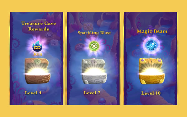 Bubble Witch 3 Saga, Treasure Cave Rewards