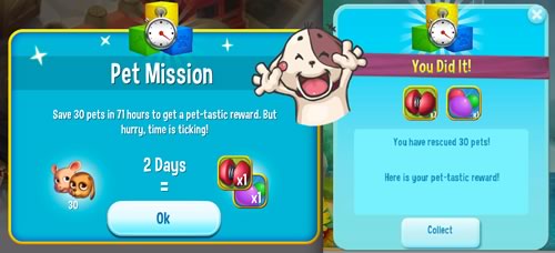 Pet Rescue Saga, Pet Mission